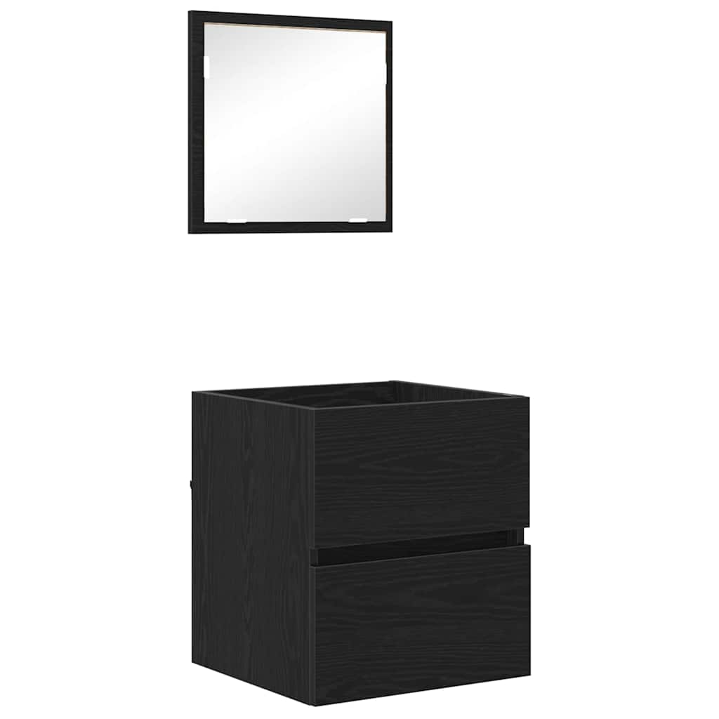 vidaXL Badezimmerschrank Schwarz Eichen-Optik 41 x 38,5 x 45 cm