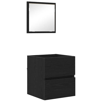 vidaXL Badezimmerschrank Schwarz Eichen-Optik 41 x 38,5 x 45 cm