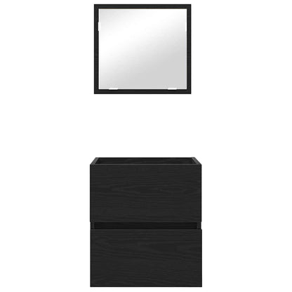 vidaXL Badezimmerschrank Schwarz Eichen-Optik 41 x 38,5 x 45 cm