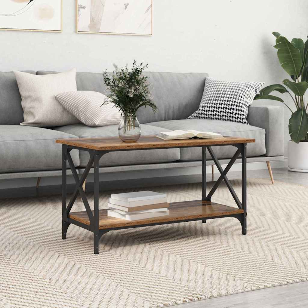 vidaXL Couchtisch Altholz 80 x 45 x 45.5 cm Holzwerkstoff