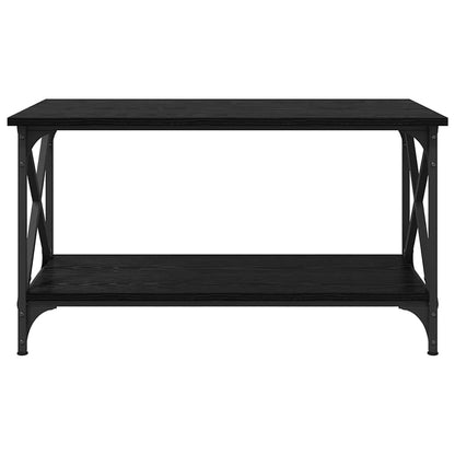 Couchtisch Schwarz Eichen-Optik 80 x 45 x 45.5 cm Holzwerkstoff