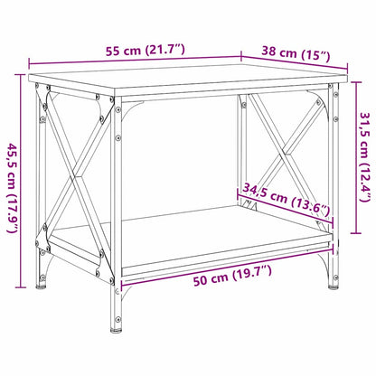 vidaXL Beistelltisch Altholz 55 x 38 x 45 cm Holzwerkstoff