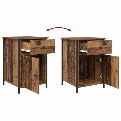 vidaXL Nachttisch mit Schubladen Altholz 40 x 42 x 60 cm Holzwerkstoff