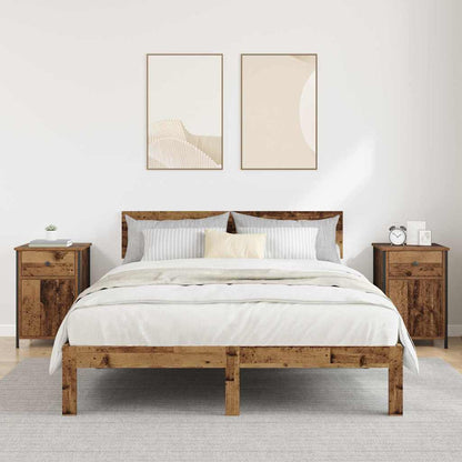 vidaXL Nachttisch 2 pcs Altholz 40 x 42 x 60 cm Holzwerkstoff
