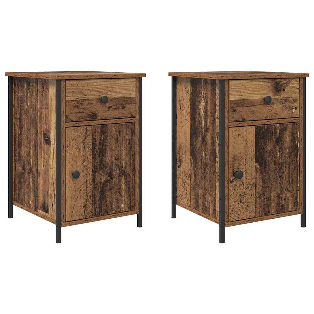 vidaXL Nachttisch 2 pcs Altholz 40 x 42 x 60 cm Holzwerkstoff