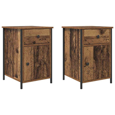 vidaXL Nachttisch 2 pcs Altholz 40 x 42 x 60 cm Holzwerkstoff