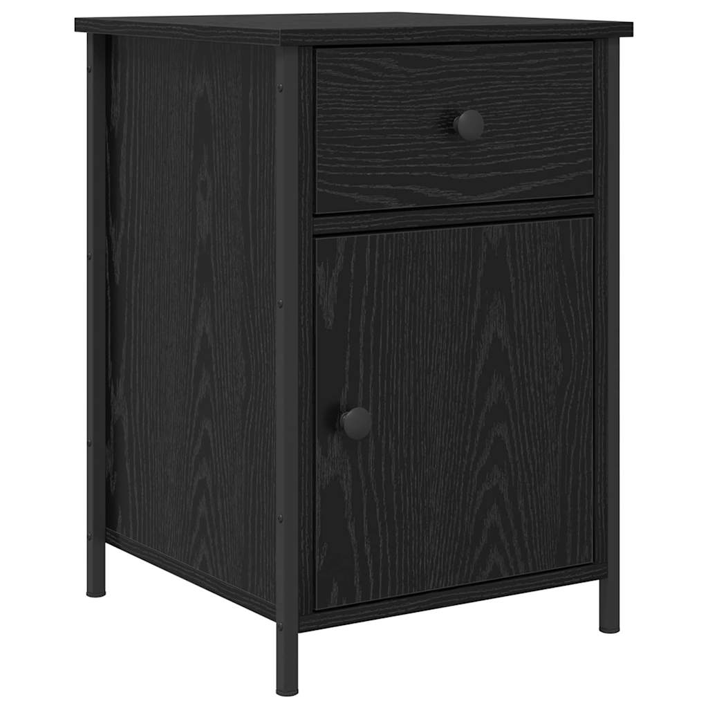 vidaXL Nachttisch 2 pcs Schwarz Eichen-Optik 40 x 42 x 60 cm