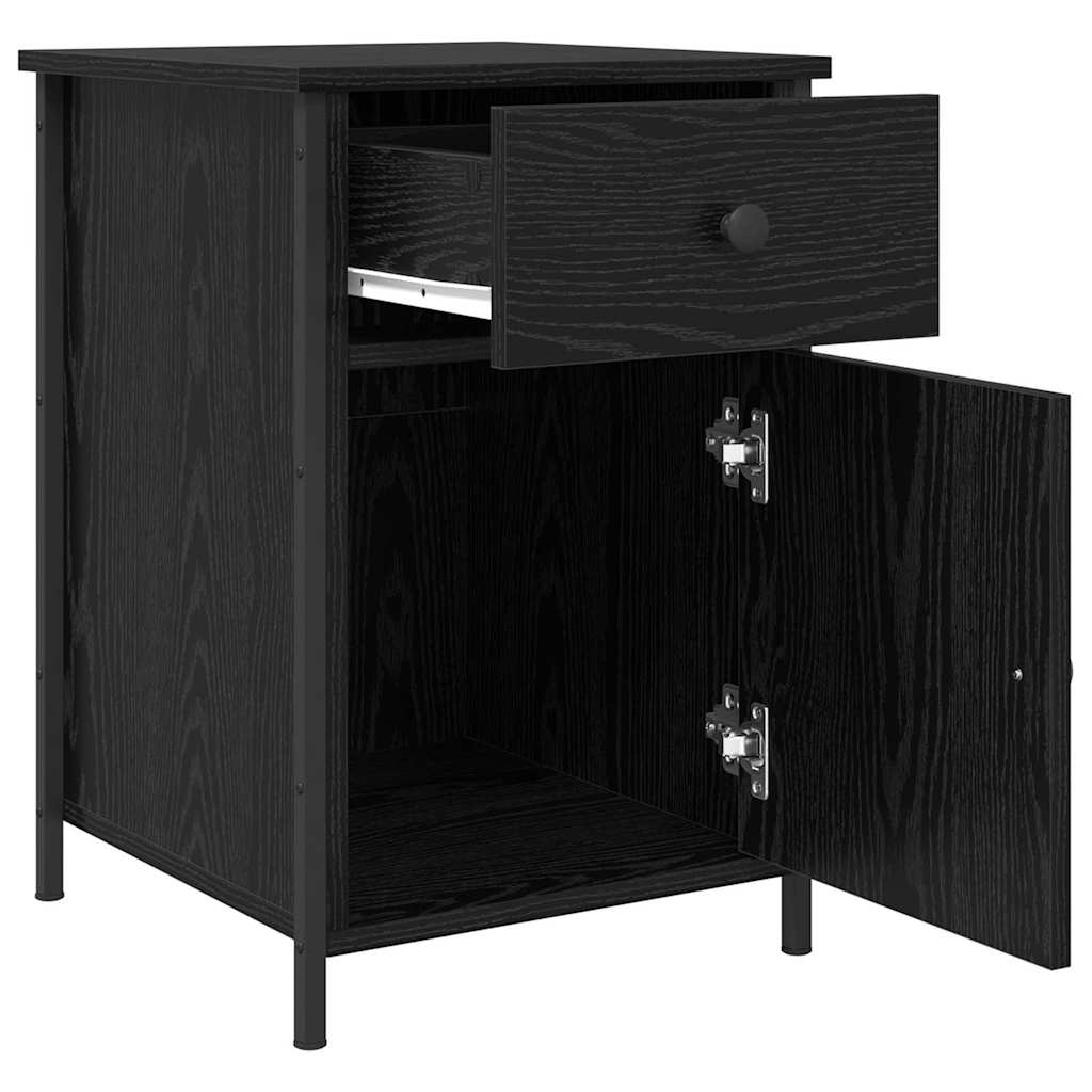 vidaXL Nachttisch 2 pcs Schwarz Eichen-Optik 40 x 42 x 60 cm