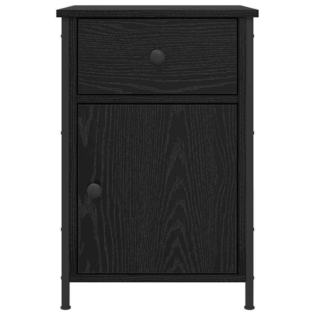 vidaXL Nachttisch 2 pcs Schwarz Eichen-Optik 40 x 42 x 60 cm