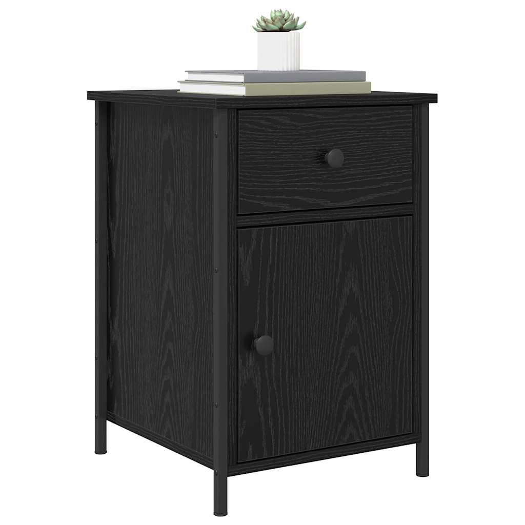 vidaXL Nachttisch 2 pcs Schwarz Eichen-Optik 40 x 42 x 60 cm