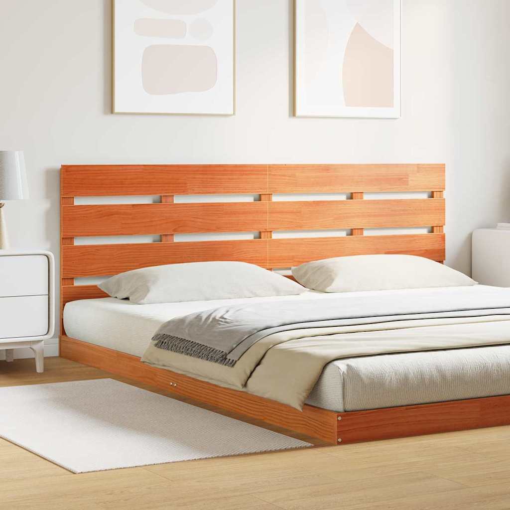 vidaXL Kopfteil Wachsbraun 200,5 x 3 x 80 cm Massives Kiefernholz