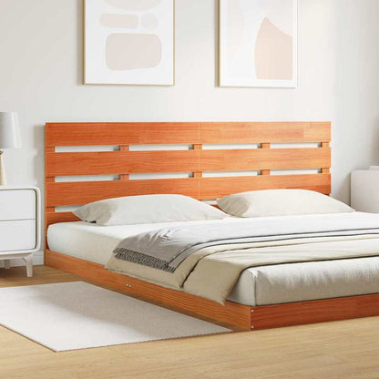 vidaXL Kopfteil Wachsbraun 200,5 x 3 x 80 cm Massives Kiefernholz