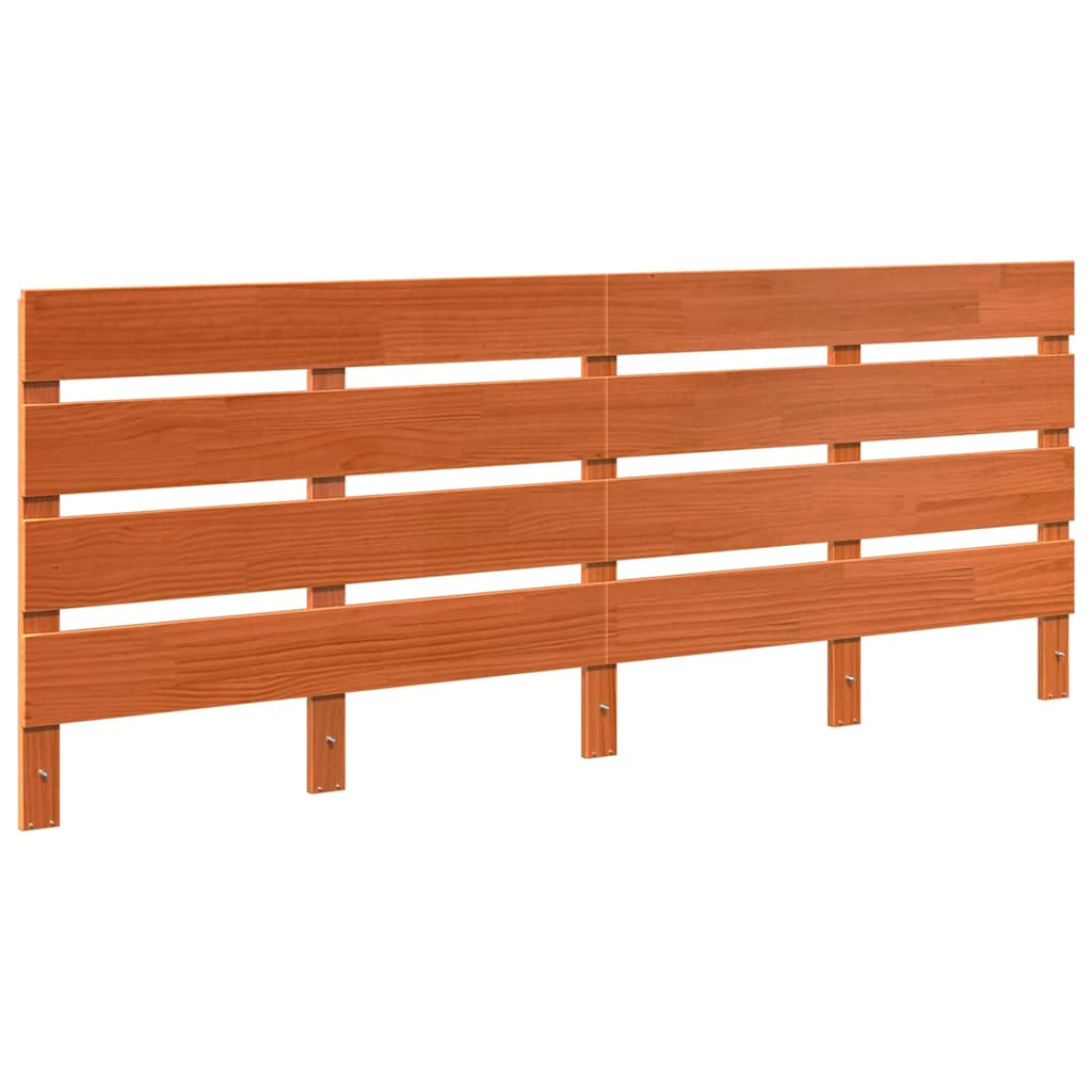 vidaXL Kopfteil Wachsbraun 200,5 x 3 x 80 cm Massives Kiefernholz