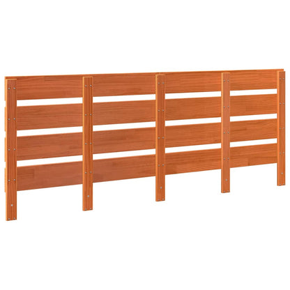 vidaXL Kopfteil Wachsbraun 200,5 x 3 x 80 cm Massives Kiefernholz