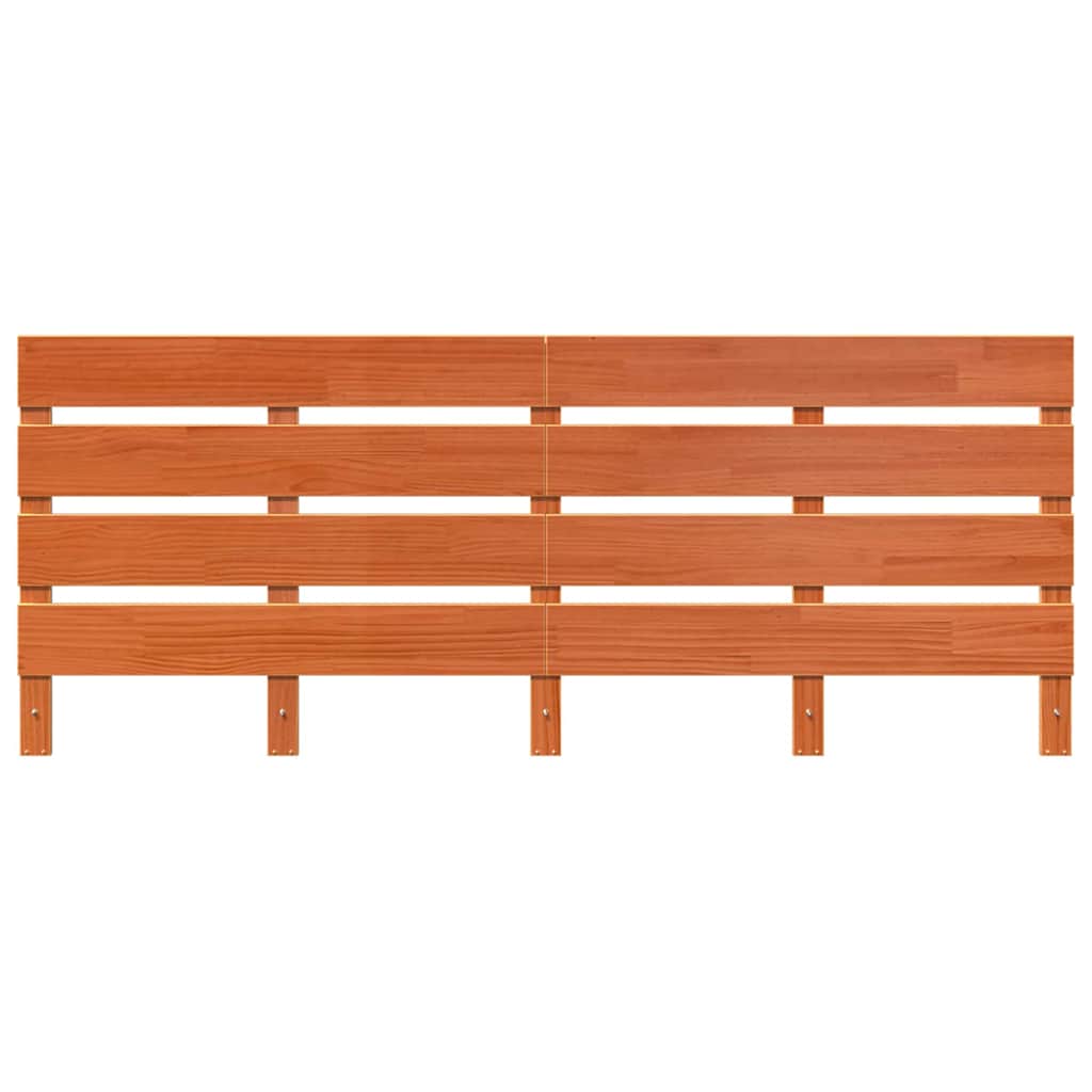 vidaXL Kopfteil Wachsbraun 200,5 x 3 x 80 cm Massives Kiefernholz