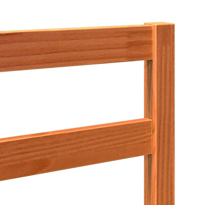 vidaXL Bettkopfteil Wachsbraun 105,5 x 4 x 104 cm Massives Kiefernholz
