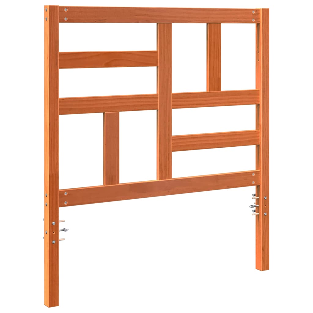 vidaXL Bettkopfteil Wachsbraun 105,5 x 4 x 104 cm Massives Kiefernholz