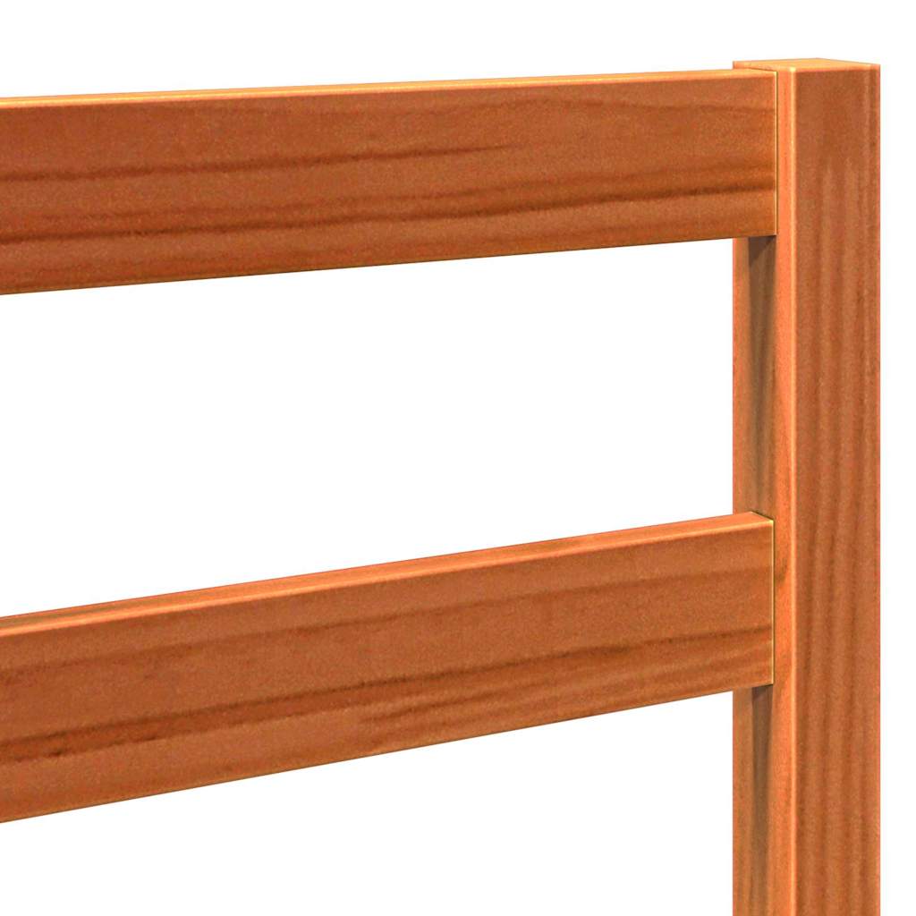 vidaXL Bettkopfteil Wachsbraun 145,5 x 4 x 104 cm Massives Kiefernholz