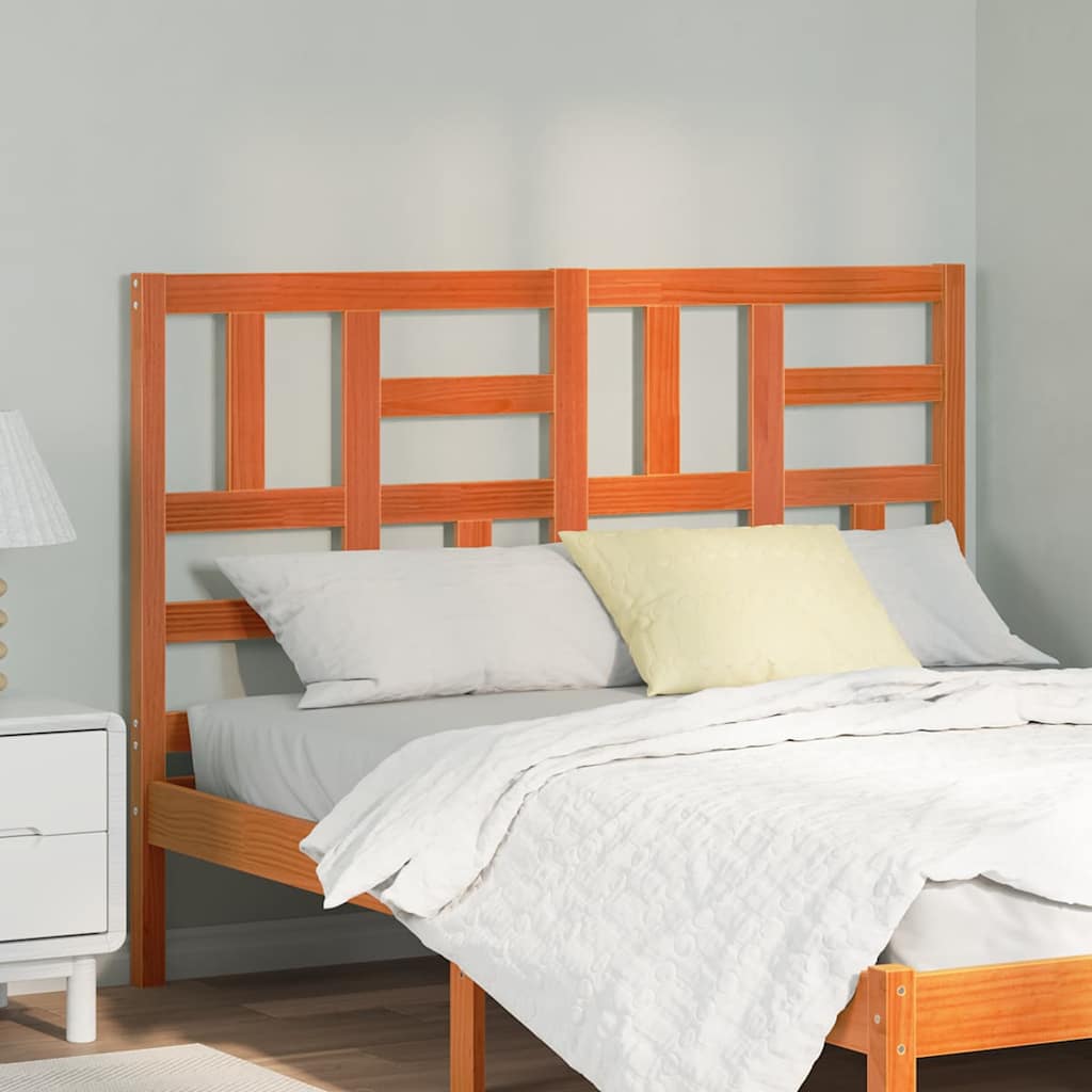 vidaXL Bettkopfteil Wachsbraun 145,5 x 4 x 104 cm Massives Kiefernholz