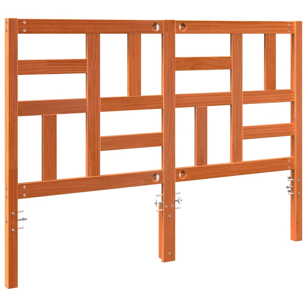 vidaXL Bettkopfteil Wachsbraun 145,5 x 4 x 104 cm Massives Kiefernholz