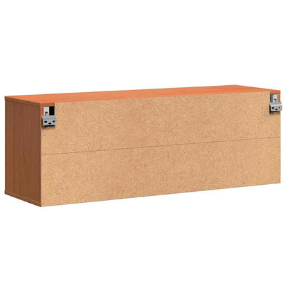 vidaXL Wandschrank Wachsbraun 100 x 30 x 35 cm Massives Kiefernholz