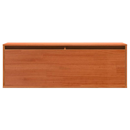 vidaXL Wandschrank Wachsbraun 100 x 30 x 35 cm Massives Kiefernholz