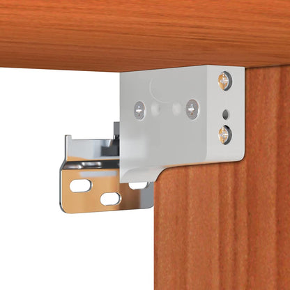 Wandschrank mit Regal mit Tür Wachsbraun Massives Kiefernholz