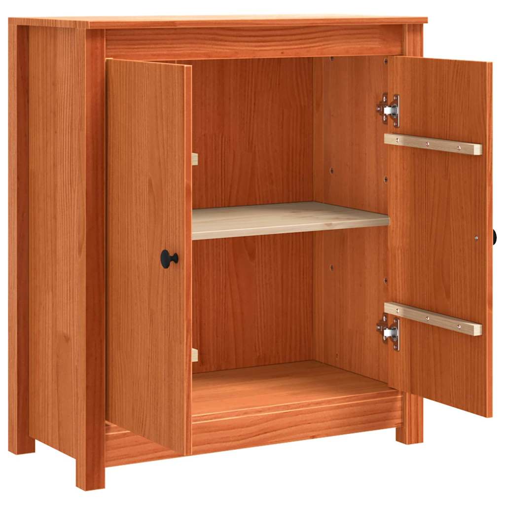 Sideboard Wachsbraun 70 x 35 x 80 cm Massives Kiefernholz