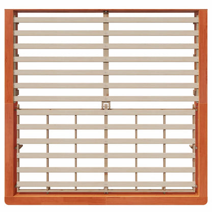 Bettrahmen Wachsbraun 200 x 200 cm Massives Kiefernholz