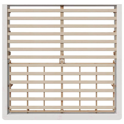 Bettrahmen Weiß 180 x 200 cm Massives Kiefernholz