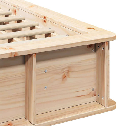 Bettrahmen Braun 140 x 200 cm Massives Kiefernholz