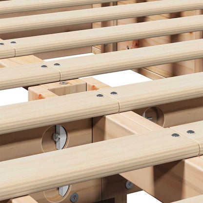 Bettrahmen Braun 140 x 200 cm Massives Kiefernholz