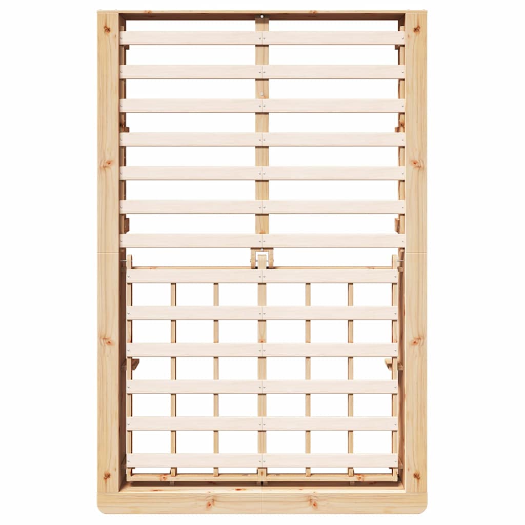 Bettrahmen Braun 140 x 200 cm Massives Kiefernholz