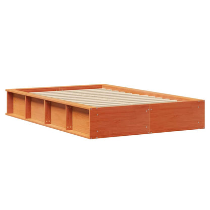 Bettrahmen Wachsbraun 140 x 200 cm Massives Kiefernholz