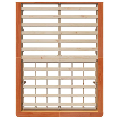 Bettrahmen Wachsbraun 120 x 190 cm Massives Kiefernholz