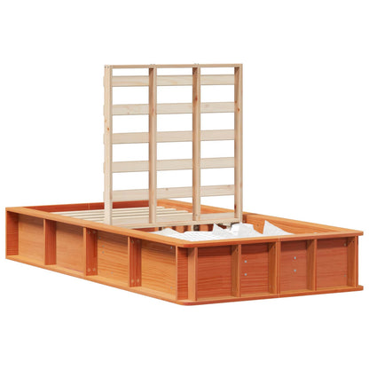 Bettrahmen Wachsbraun 90 x 200 cm Massives Kiefernholz