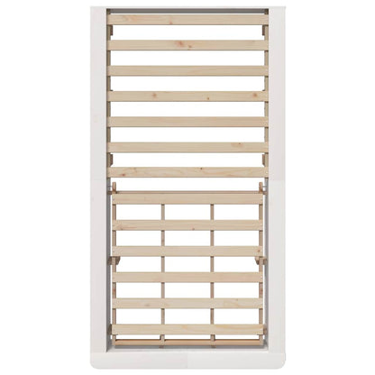 Bettrahmen Weiß 90 x 190 cm Massives Kiefernholz