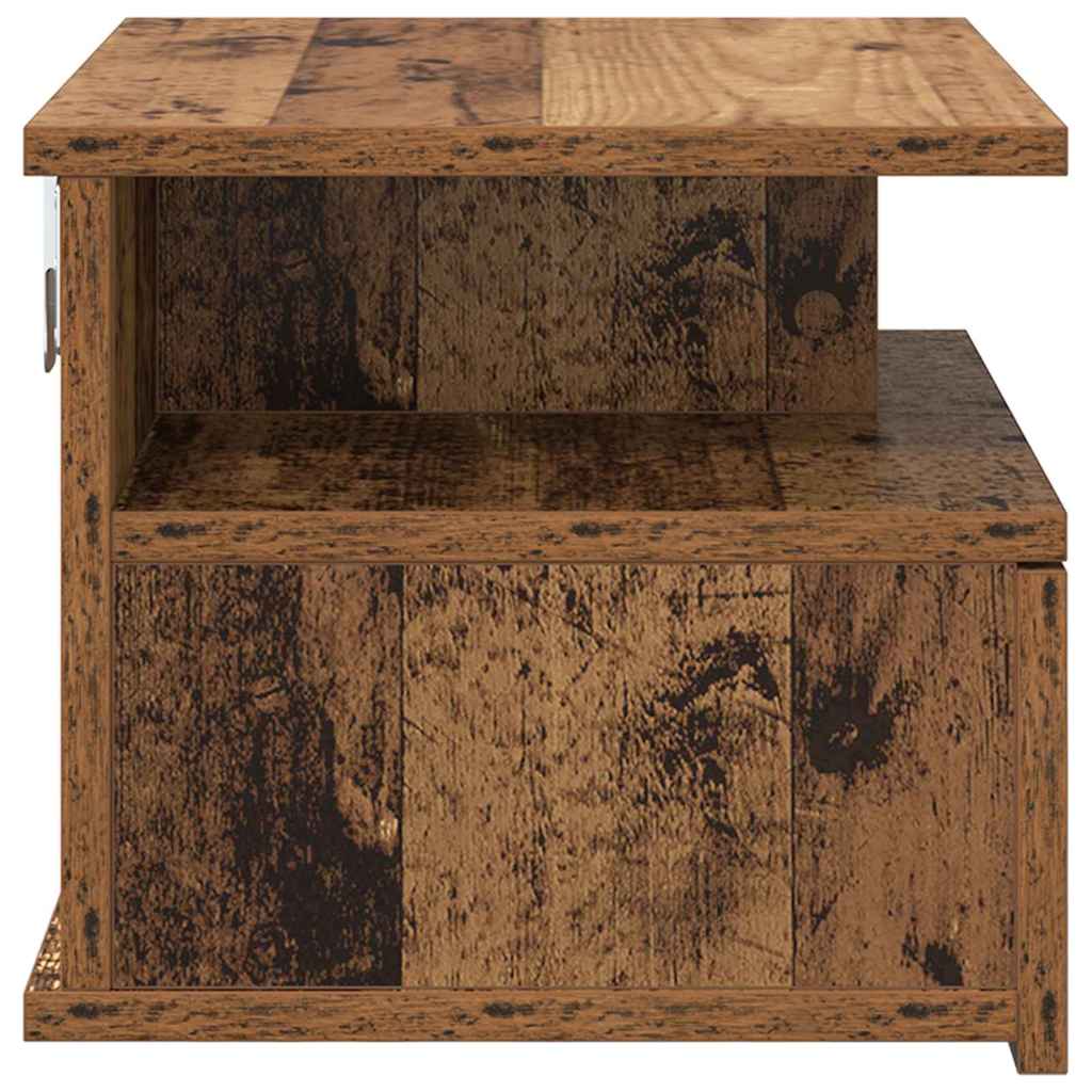 vidaXL Schwebender Nachttisch Altholz 40 x 31 x 28 cm Holzwerkstoff