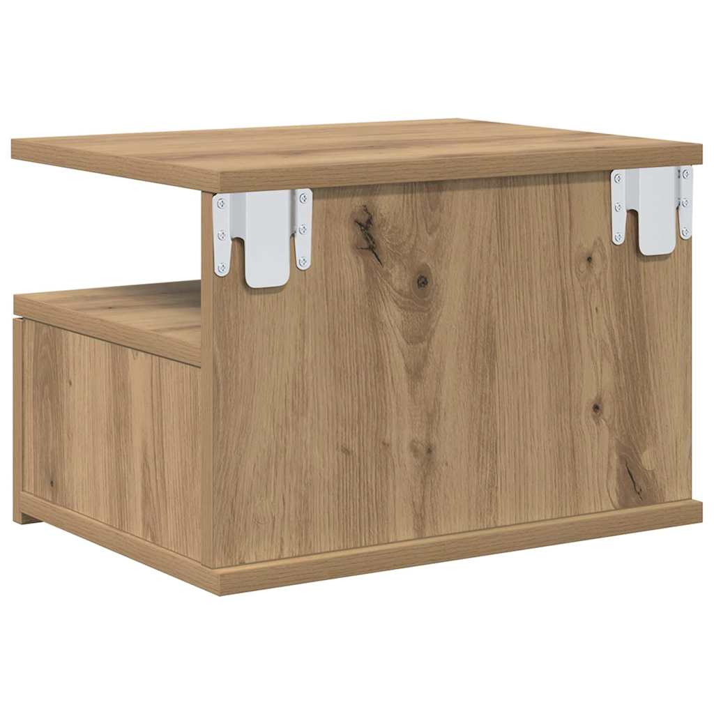 vidaXL Schwebender Nachttisch Artisan-Eiche 40 x 31 x 28 cm