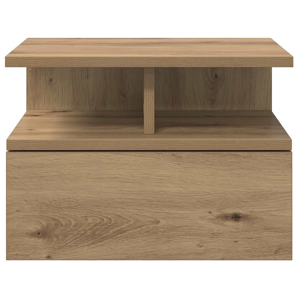 vidaXL Schwebender Nachttisch Artisan-Eiche 40 x 31 x 28 cm
