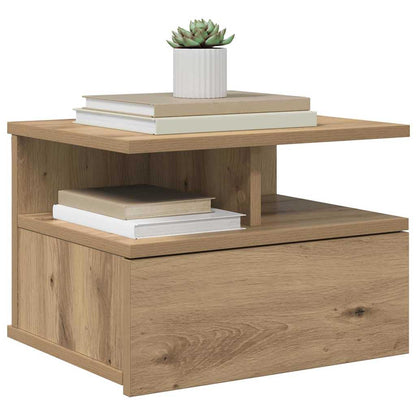 vidaXL Schwebender Nachttisch Artisan-Eiche 40 x 31 x 28 cm