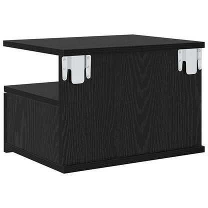 vidaXL Schwebender Nachttisch Schwarz Eichen-Optik 40 x 31 x 28 cm