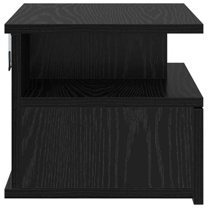 vidaXL Schwebender Nachttisch Schwarz Eichen-Optik 40 x 31 x 28 cm