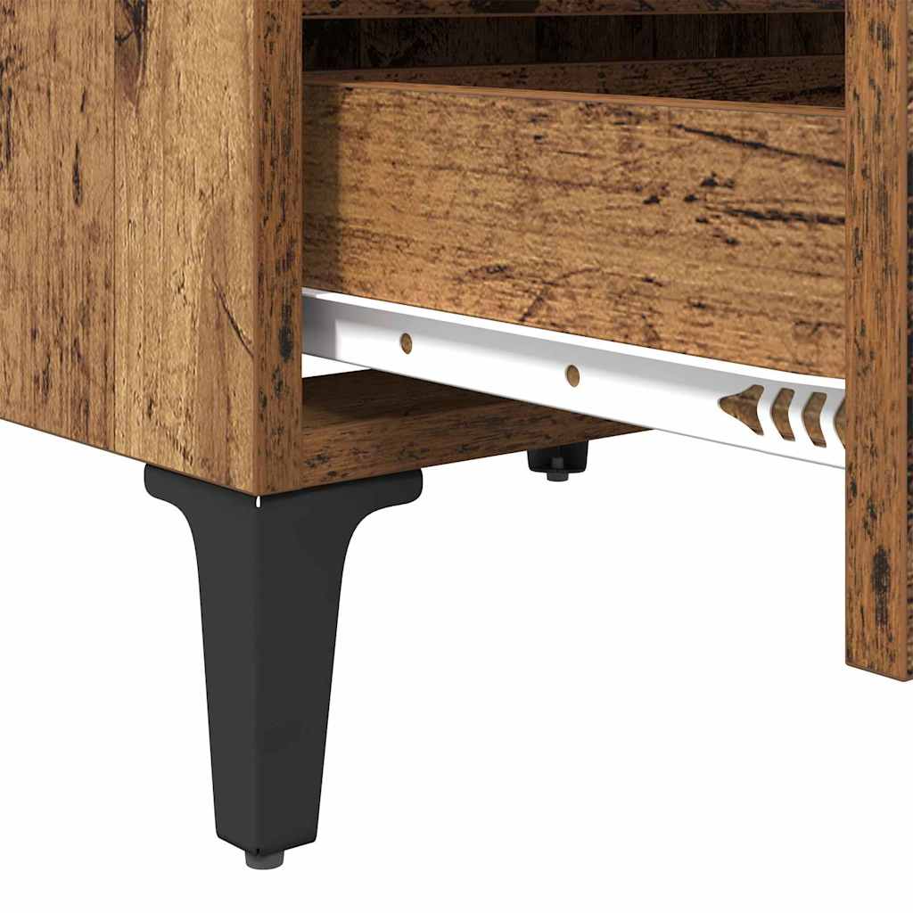 vidaXL Nachttisch 2 pcs Altholz 40 x 35 x 50 cm Holzwerkstoff