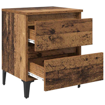 vidaXL Nachttisch 2 pcs Altholz 40 x 35 x 50 cm Holzwerkstoff
