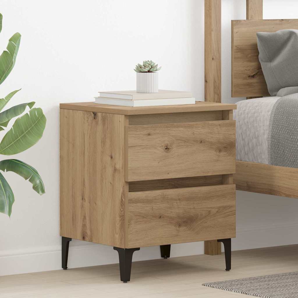 vidaXL Nachttisch Artisan-Eiche 40 x 35 x 50 cm Holzwerkstoff