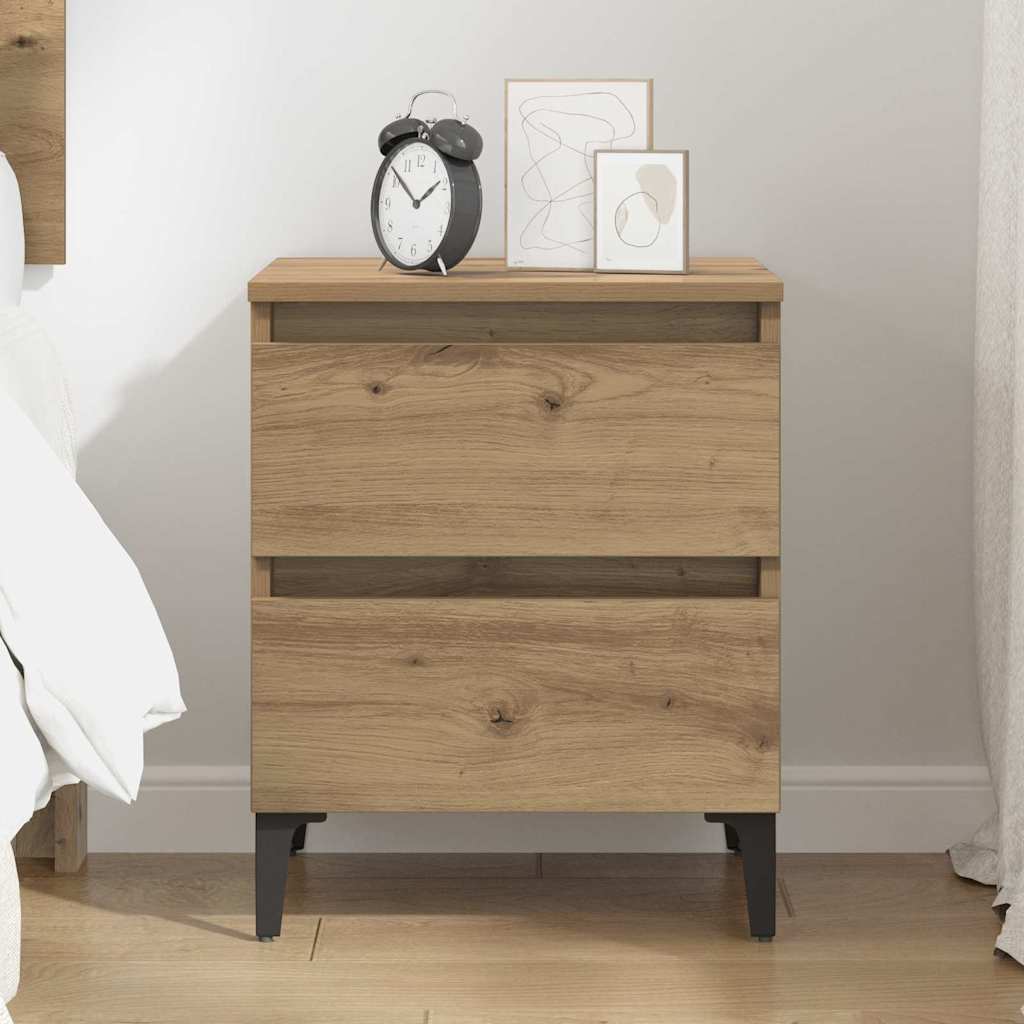 vidaXL Nachttisch Artisan-Eiche 40 x 35 x 50 cm Holzwerkstoff