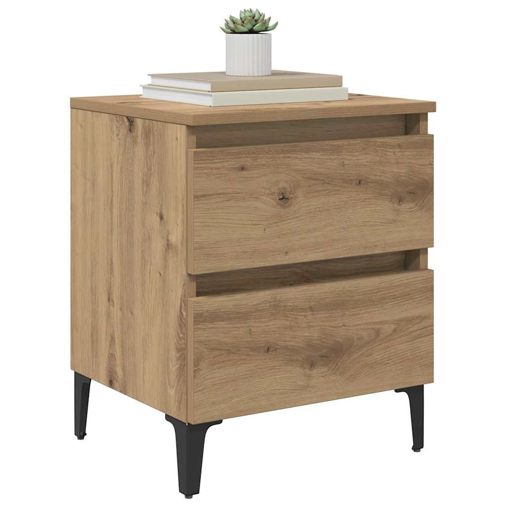 vidaXL Nachttisch Artisan-Eiche 40 x 35 x 50 cm Holzwerkstoff