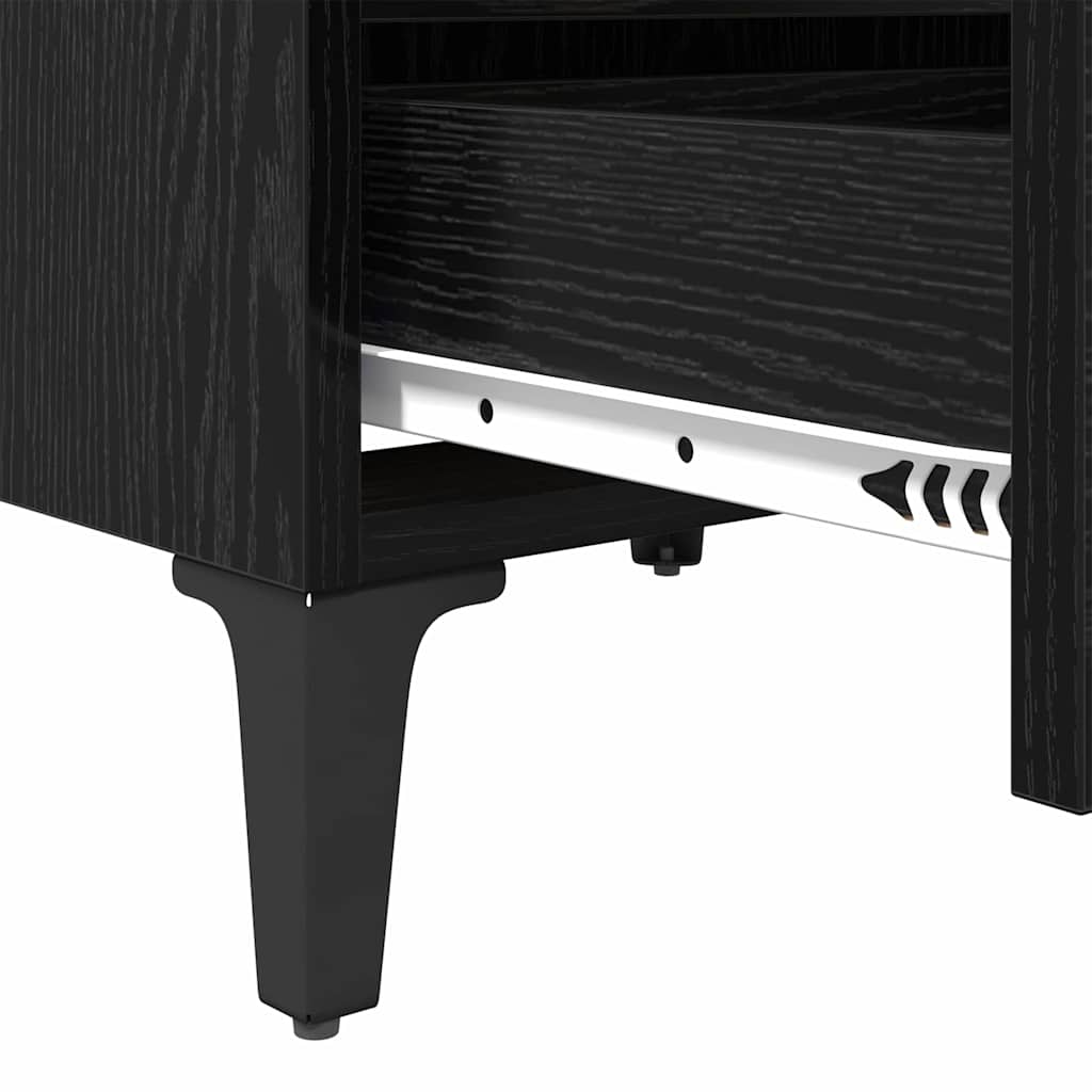 vidaXL Nachttisch Schwarz Eichen-Optik 40 x 35 x 50 cm Holzwerkstoff
