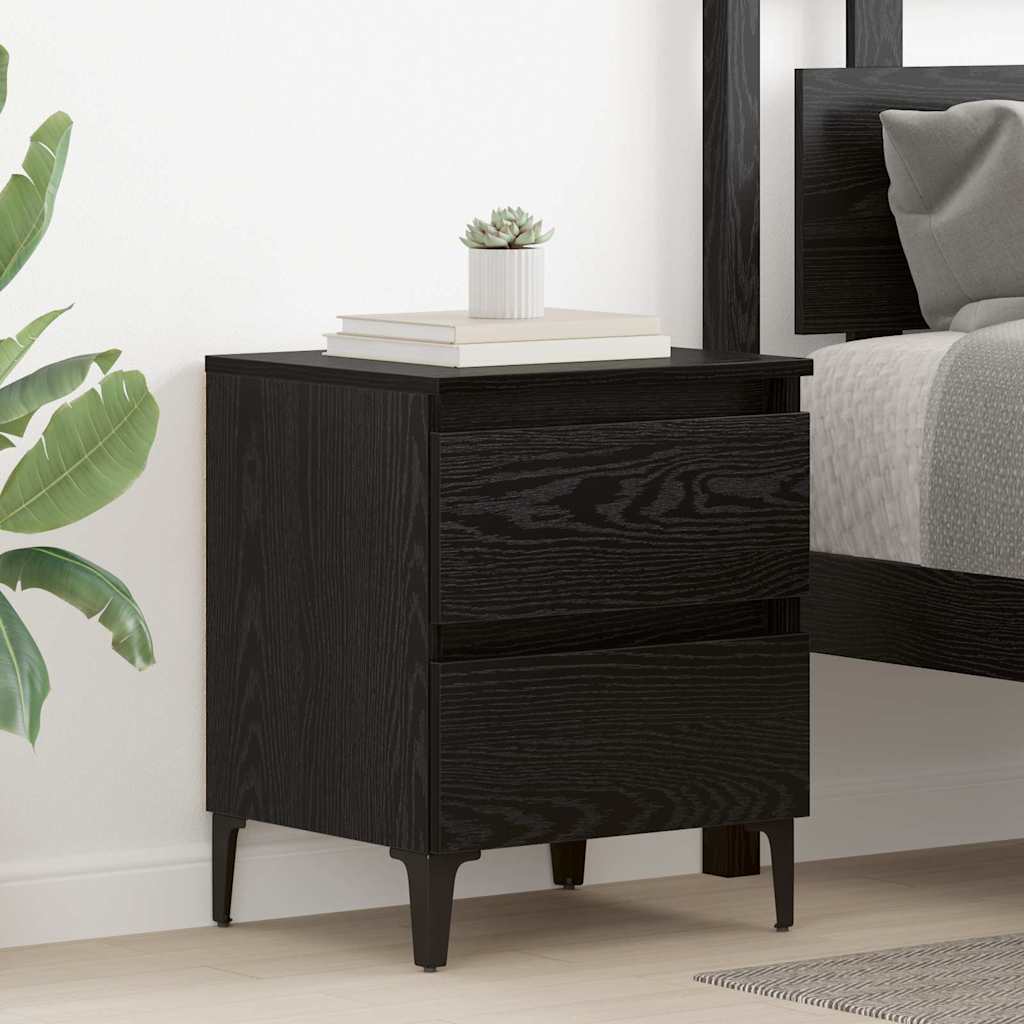 vidaXL Nachttisch Schwarz Eichen-Optik 40 x 35 x 50 cm Holzwerkstoff